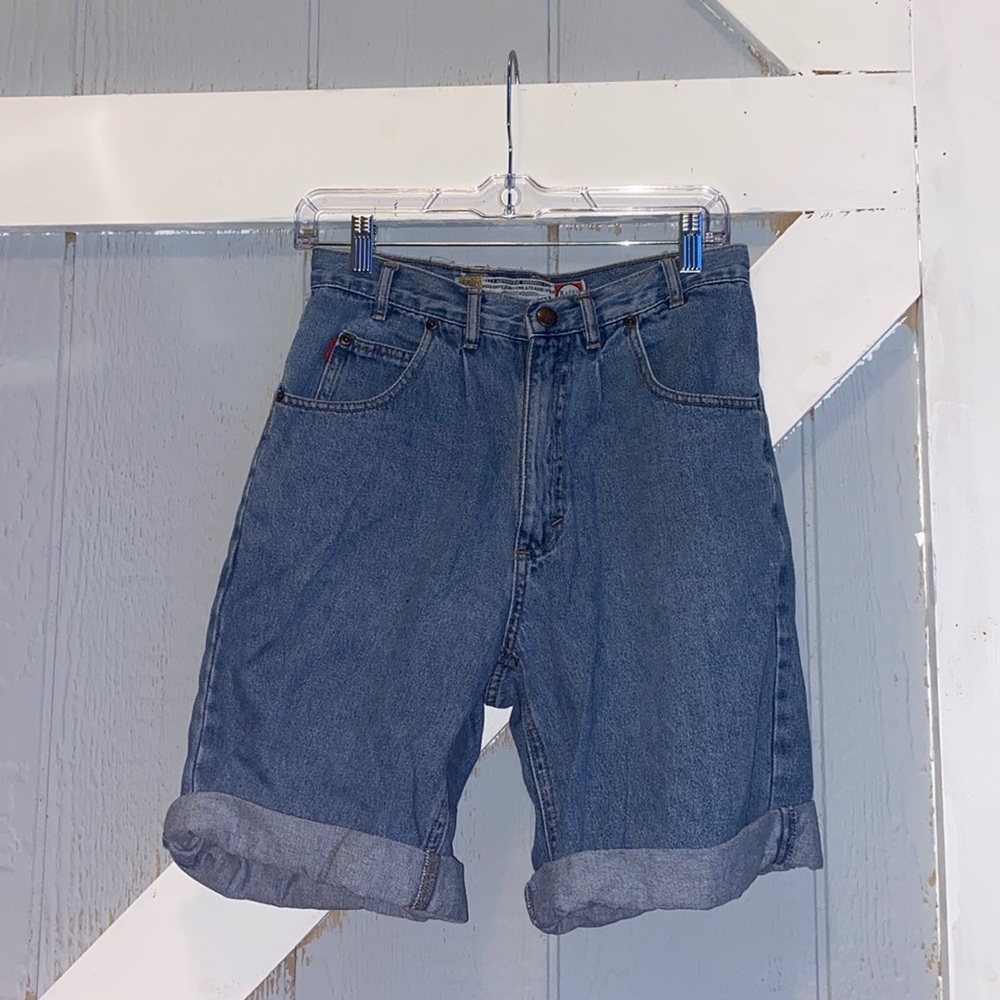 long jean shorts